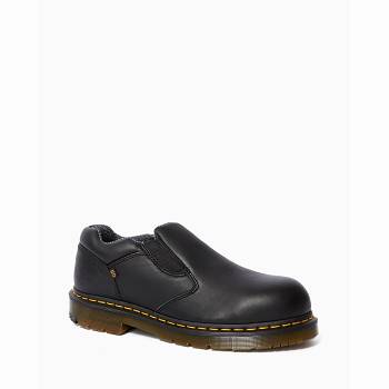 Dr Martens Dunston Steel Toe Full Grain Kožené - Cierne Pracovne Topanky Panske, D106SK